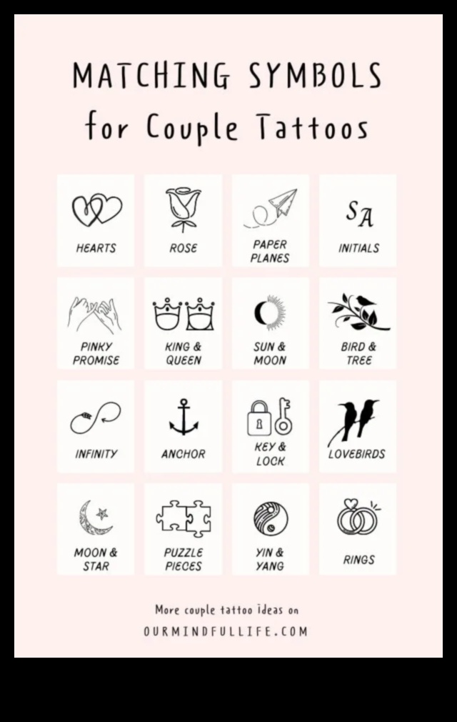 Dual Delight: Couple Tattoos Celebrating Love's Journey