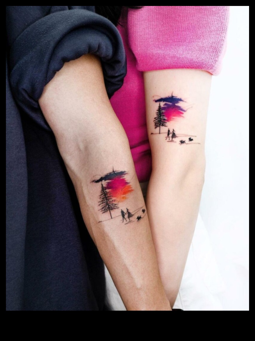 Love's Canvas: Ζευγάρι Τατουάζ που δημιουργούν ένα περίπλοκο πορτρέτο αφοσίωσης