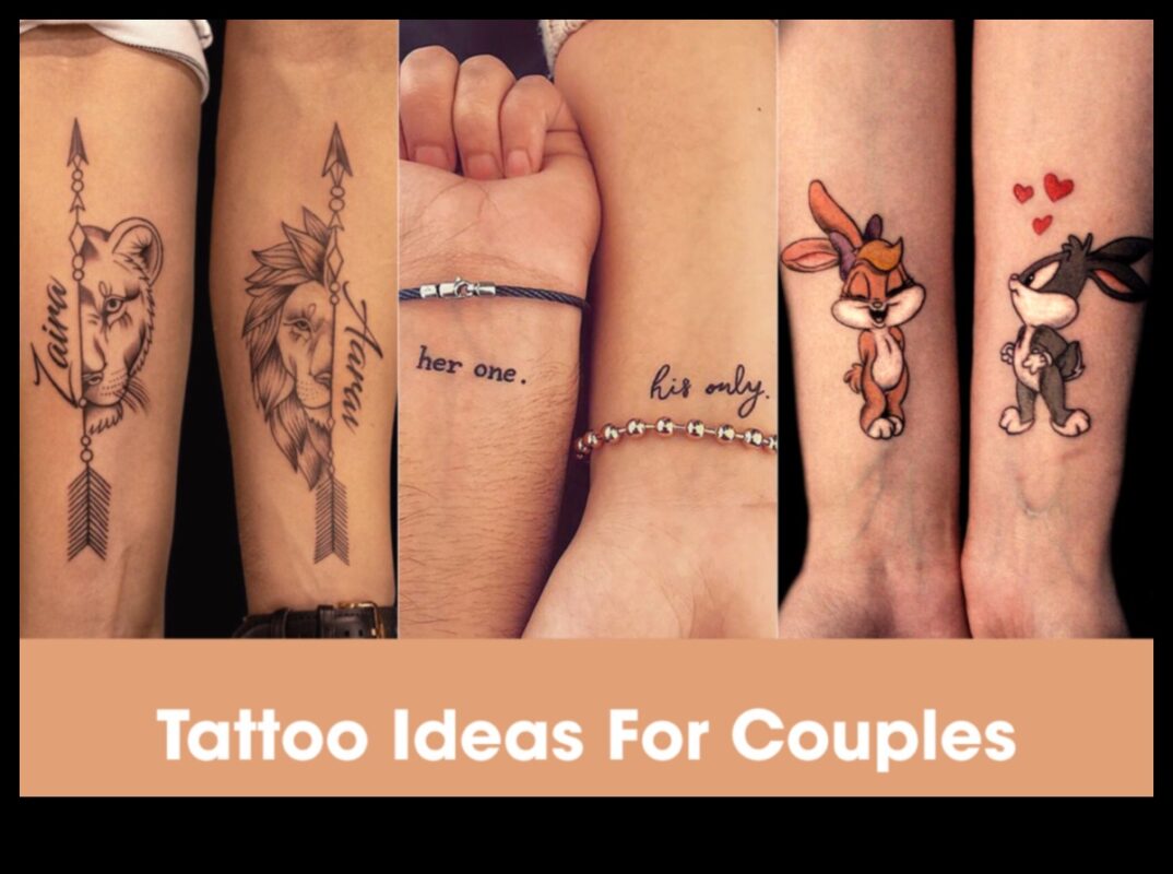 Dual Delight: Couple Tattoos Celebrating Love's Journey
