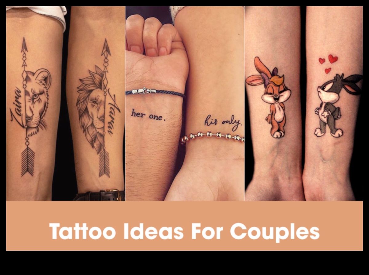 Dual Delight: Couple Tattoos Celebrating Love's Journey